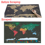 Black Scrape World Map