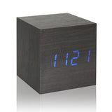 Wooden LED Alarm Clock With Thermometer