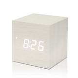 Wooden LED Alarm Clock With Thermometer